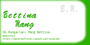 bettina mang business card